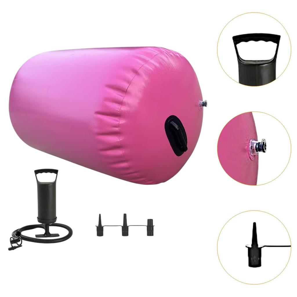 Gymnastics Barrel Air Roller with Air Pump, Back Handspring Trainer for Fitness, Cheerleading, Backhandspring, Home, Gym,