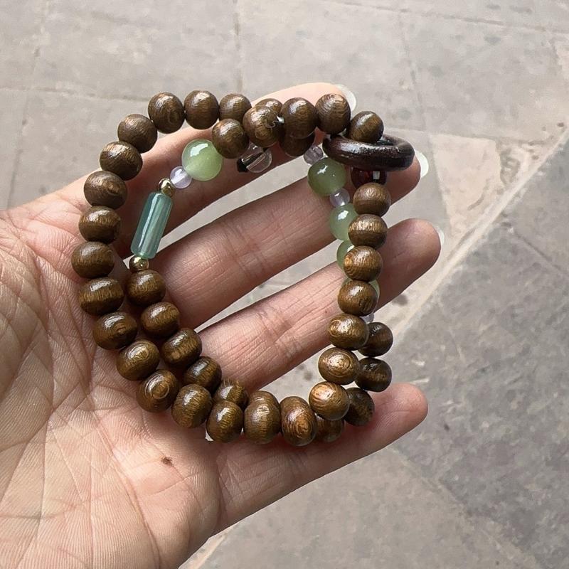 

Double Ring Bracelet Chinese Style DIY Kit 1 5Pcs Wooden Jewelry Making for Handmade Birthday Gift Set