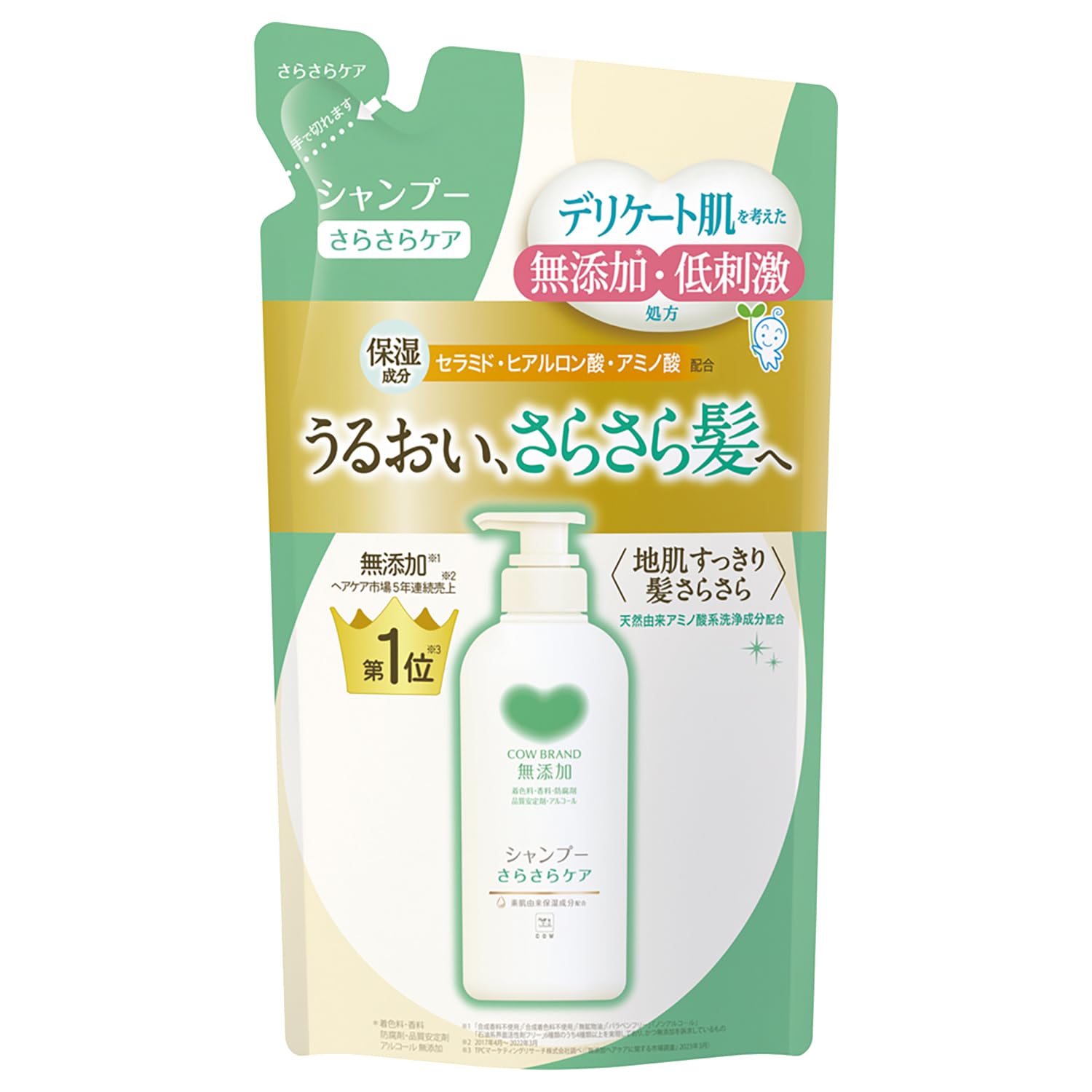

Cow Brand Smooth Care 360ml Additive-Free Shampoo, Refill,