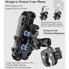 BRCOVAN Motorcycle Phone Mount Holder With Vibration Dampener, Anti-Shake Cellphone Clamp Fit Handlebars 0.5'' To 1.5'' In Diameter For Bike Bicycle