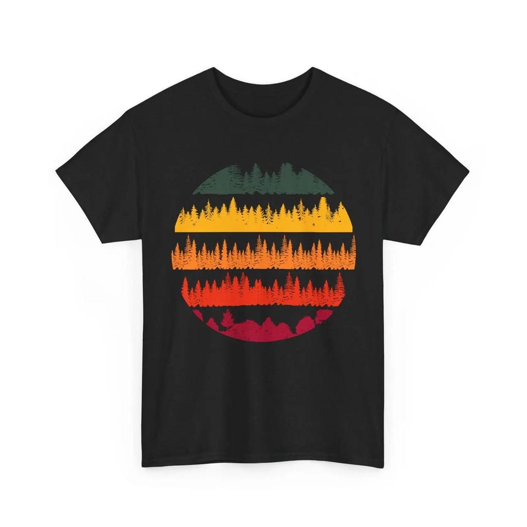 Forest Trees T Shirt Wildlife Nature Lovers Adventures Vintage Washed Streetwear Versatile Stretched Designer Clothes
