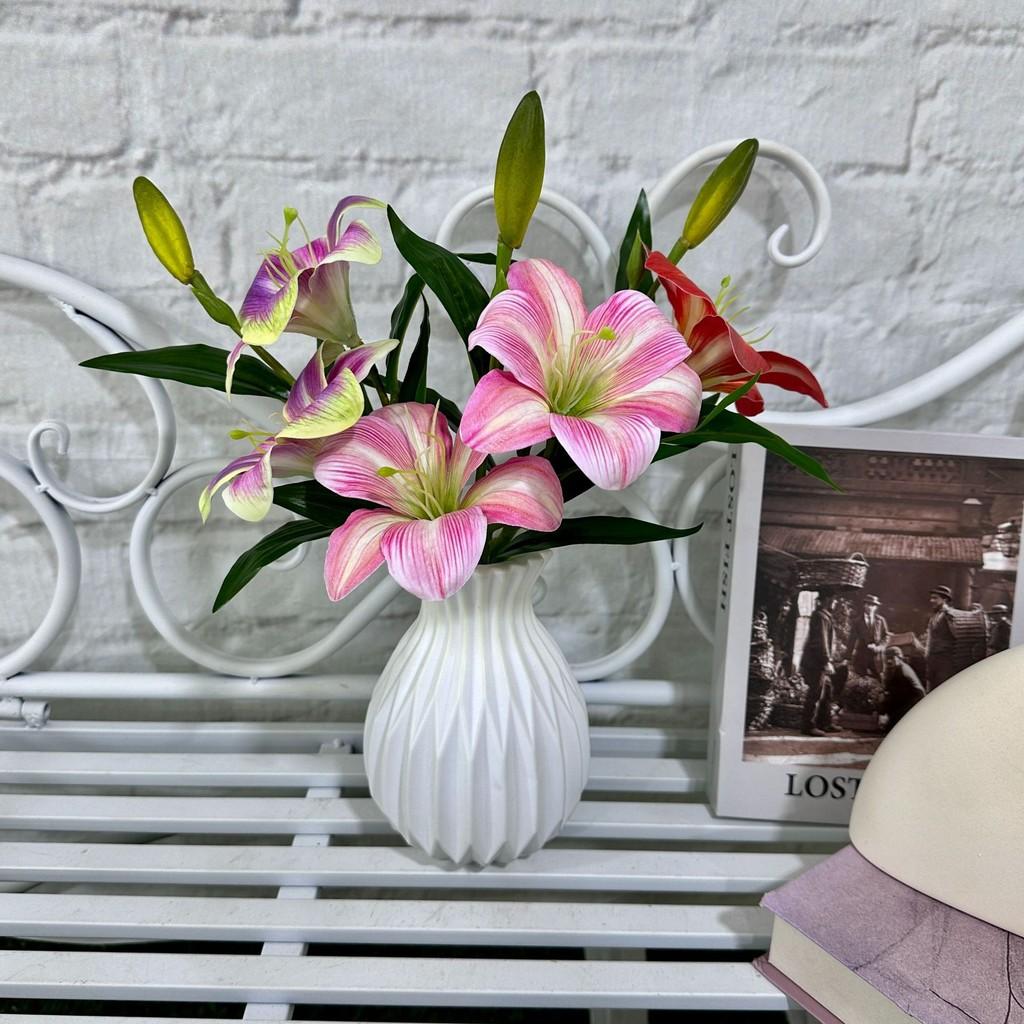 Flower Lily Artificial Wedding Hotel Restaurant Desktop Decoration Ornament Room