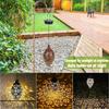 3PCS Solar Metal Olive Ball Water Drop Pendant Light Waterproof LED Outdoor Garden Landscape Lamp for Patio Yard Pathway Party Decor