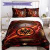 Set Lenzuola Stampato Calcio Eintracht Frankfurt 3 Pezzi, Comodo Set Copripiumino per Camera da Letto Delicato sulla Pelle