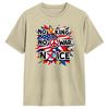 No King No War No ICE Patriotic Poster TShirt for Unisex Crazy Cotton Tee Shirt Round Neck Short Sleeve T Shirts Original Clothes