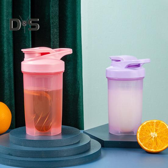 Protein Shaker Cup with Blender Ball 500ml Wide Mouth Shaker for Easy Mixing Portable Whey Protein Shaker Bottle for Sports Travel Camping