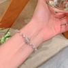 Chinese Cat's Eye Safety Lock Bracelet with Zirconia: National Style Pull-Type Jewelry for Women