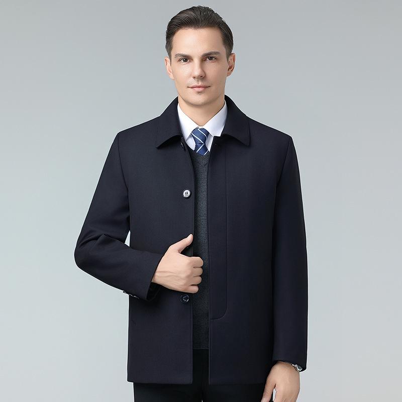 

Men s High-End Winter Down Jacket - Casual Mid-Length Windbreaker for Middle-aged and Elderly Dads 200