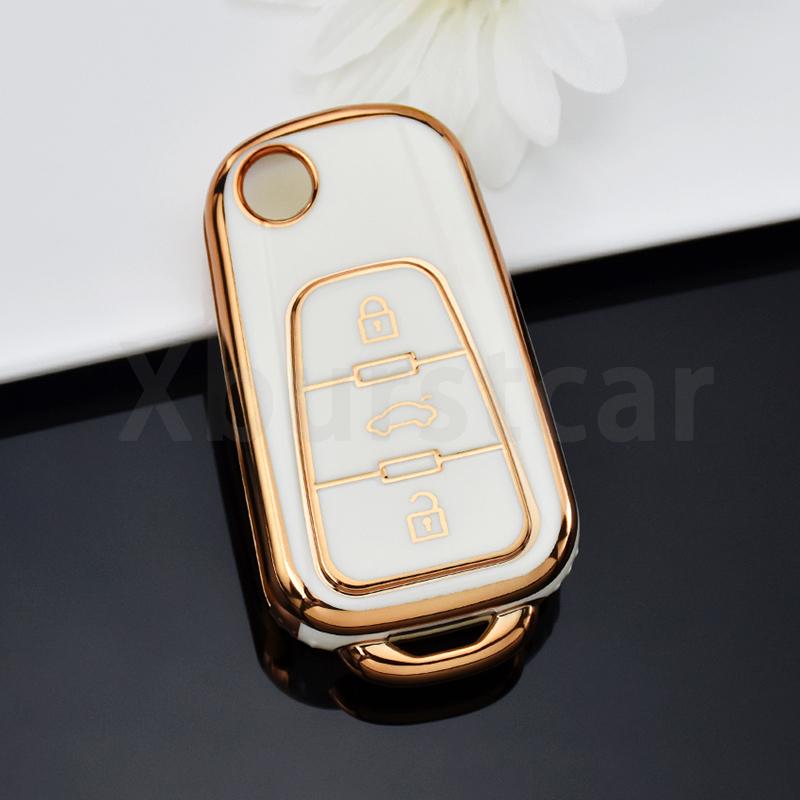 3 Button Flip Folding Remote Car Shell Fob Holder For Roewe MG5 MG7 MG GT GS 350 360 750 W5 Key Case Cover Protector Accessories