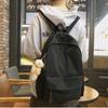 Schoolbag Japanese Men's Schoolbag Korean Version of Simple and Versatile Solid Color Student Unprinted Junior High School Mori Ins Backpack 
