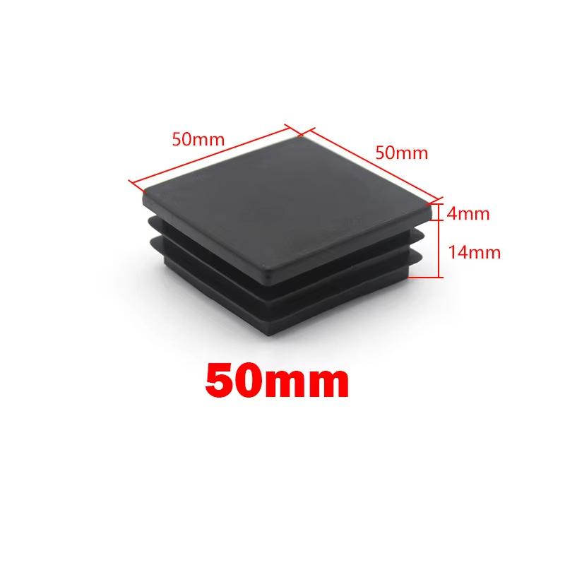 Square Plastic Black Blanking End Caps 13x13mm-120x120mm Inner Plug Cap Furniture Leg Tube Pipe Inserts Plugs Decorative Dust