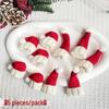 Handmade Red Wool Christmas Hat & Scarf Baking Decoration DIY Accessory