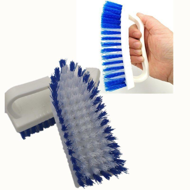 Household Hard Bristle Iron Brush Large Cleaning Brush White Thickened Handle Laundry Brush
