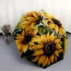 1pc Sunflower Garden Automatic Folding Umbrella, Lightweight Retractable Compact Travel Umbrella, 8-Rib Sturdy Frame, Fine Outdoor Umbrella121