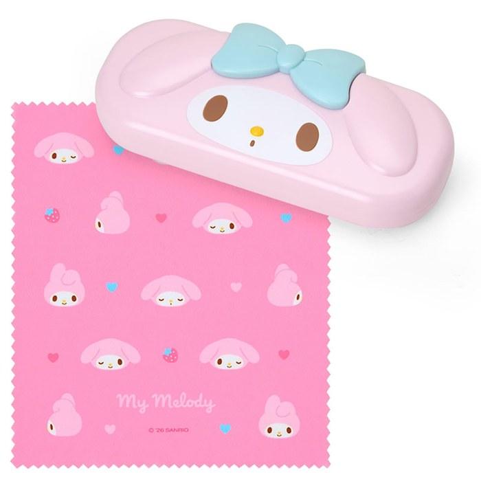 SANRIO Face-Shaped Eyeglass Case My Melody 588229 (15cm x 7cm x 3.5cm)