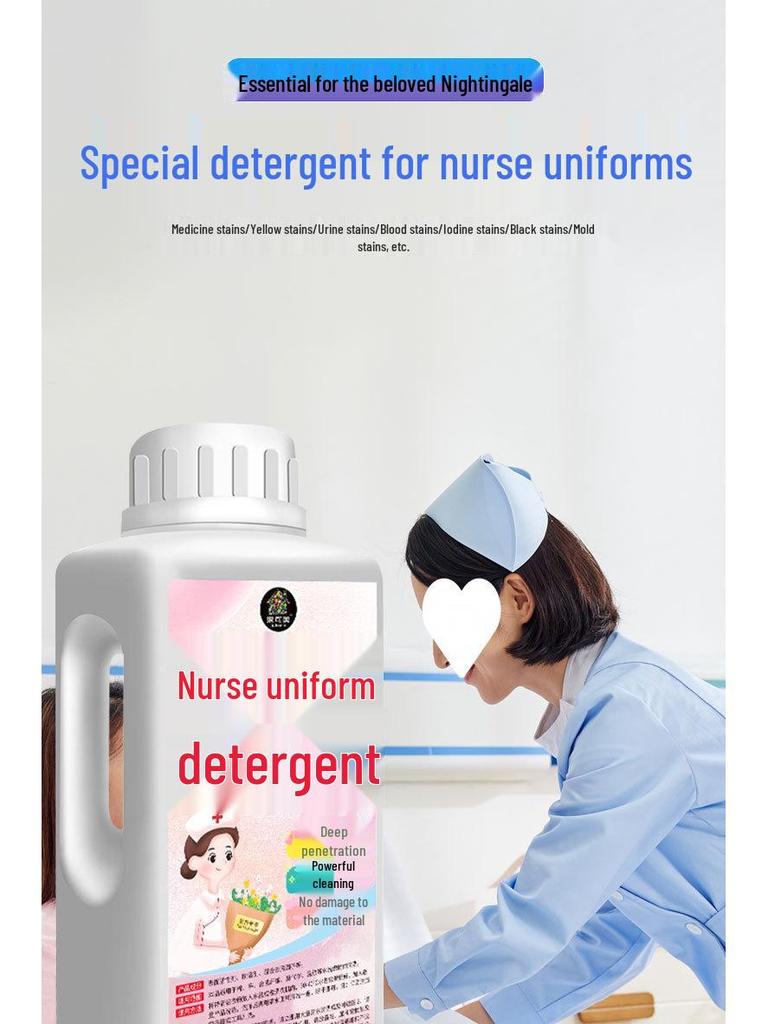 White Coat Detergent: Stain Remover for Uniforms – Removes Medicine & Ink Stains, Cleans & Whitens In One Soak