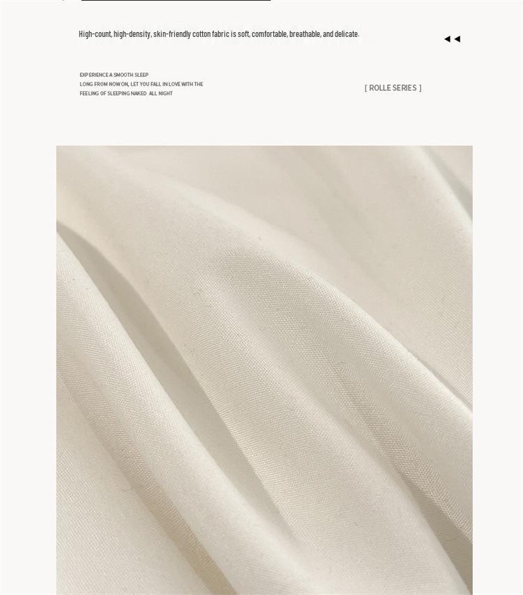 Premium Washed Cotton Luxury Bedding Set: Skin-Friendly, Brushed Duvet Cover, Sheet & Fitted Sheet - 4-Piece Hotel Style