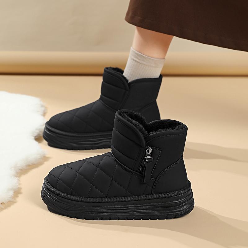 TUINANLE Aukštos kokybės moteriški batai, pliušiniai sniego batai, šilti aukštakulniai plokščiapadžiai moteriški žieminiai batai