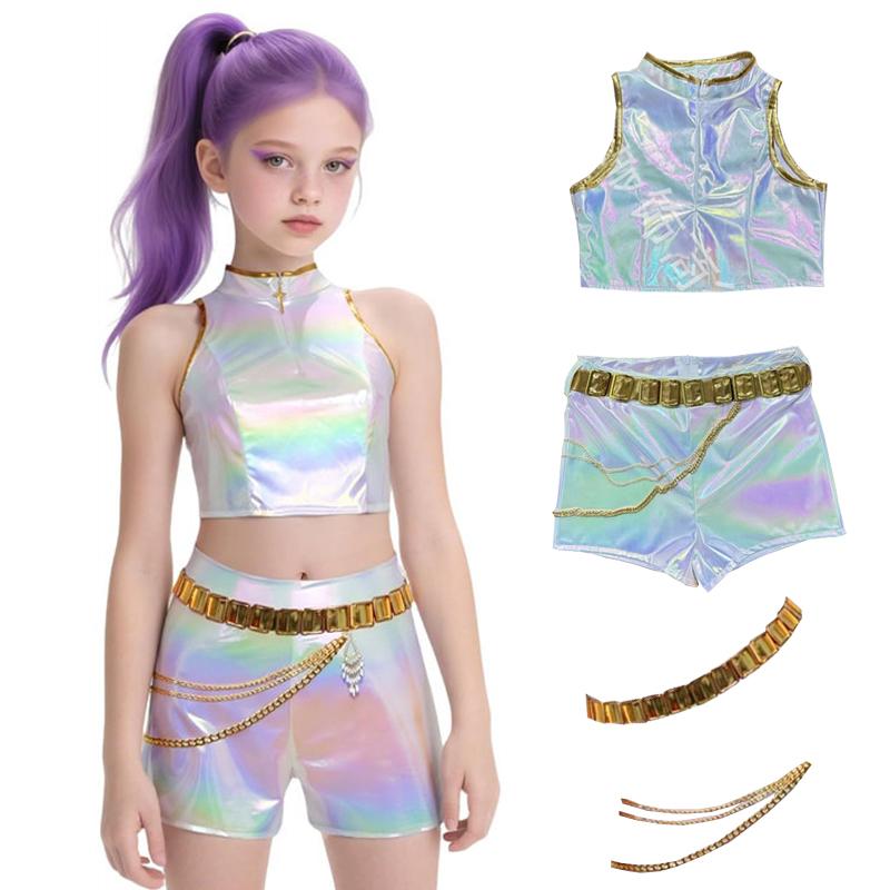 

Аниме K-pop Охотник на демонов Косплей Руми Косплей Полный Девушка Стиль Детский Сценический Костюм Хэллоуин 130cm