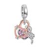 925 Silver Lock&Key Charms Lucky Heart Shaped Key Beads Pendants Fit Necklace Bracelet DIY Fine Jewelry Gift