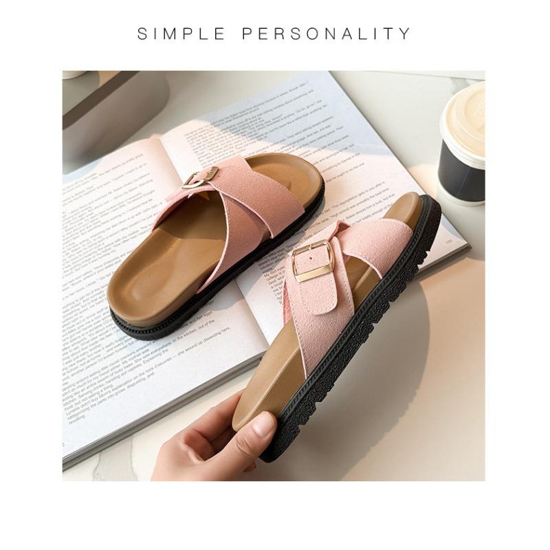Oversized, Sandals, Thick Bottom, Versatile, Beach Shoes, Seaside, New Style, Outerwear, Women's, Slippers