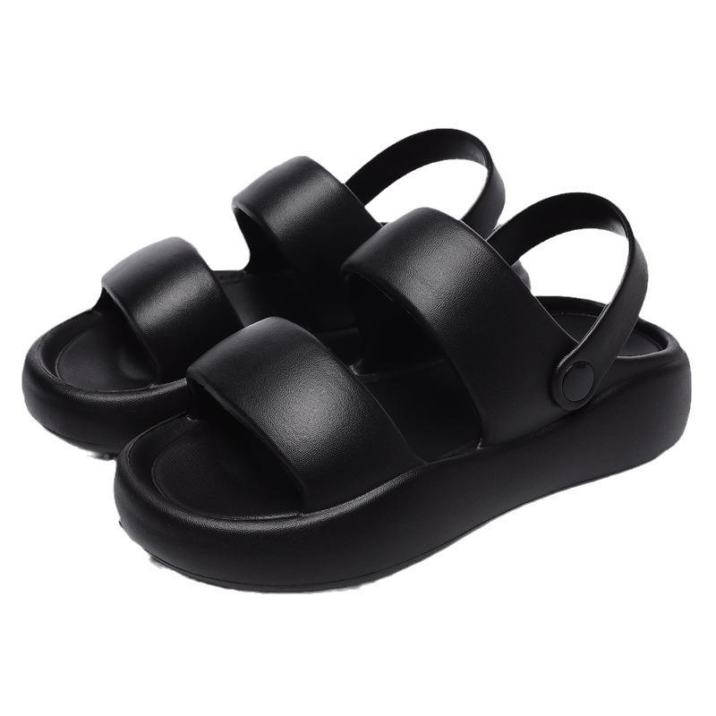 Fashion Slippers for women in summer 2025 EVA sandals with a poop like feel Two pairs of soft soled bathroom thick soled sandals