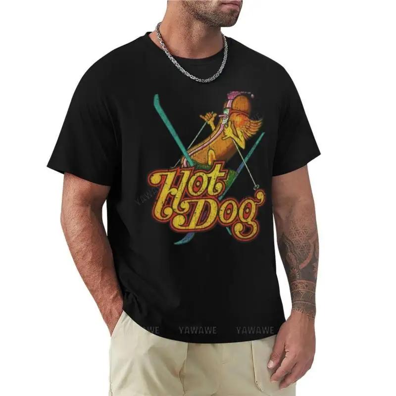 cotton tshirt black Hot Dog Skier 1974 TShirt heavyweight t shirts Short sleeve tee t shirt men summer male top teeshirt