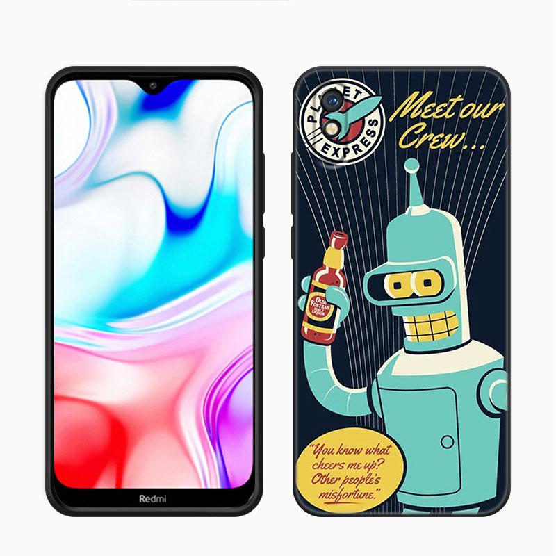 Cartoon F-Futuramas Black Case For Xiaomi Redmi 11 Prime 11A 12C 13C A1 A2 Plus A3 12 4G 10 13R 5G 9A 10A 9C 10C 9i 12R Note 9T