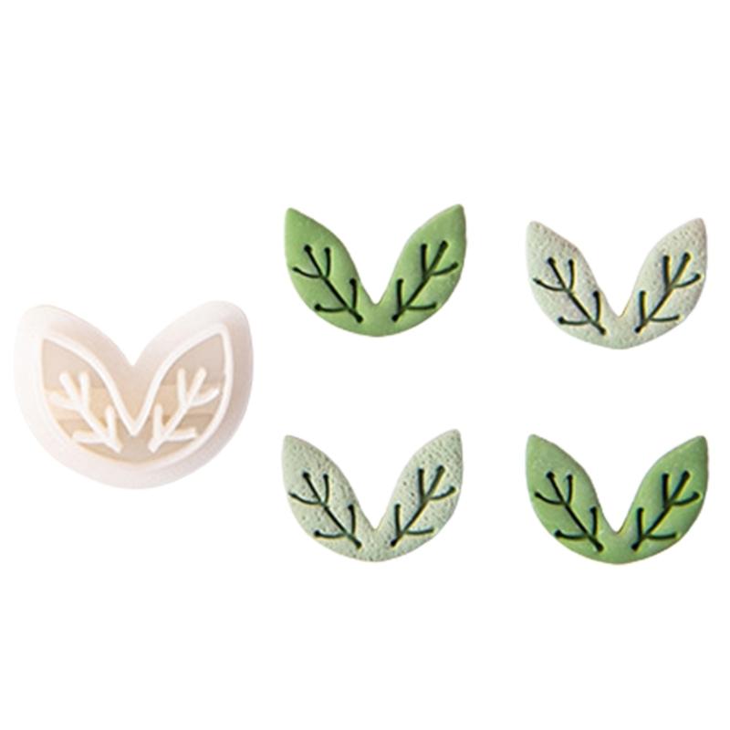 Clay Cutter Leaf Flower Shape Clay Earring Molds for Earrings Making Clay Earring Cutter Tool for Jewelry Making