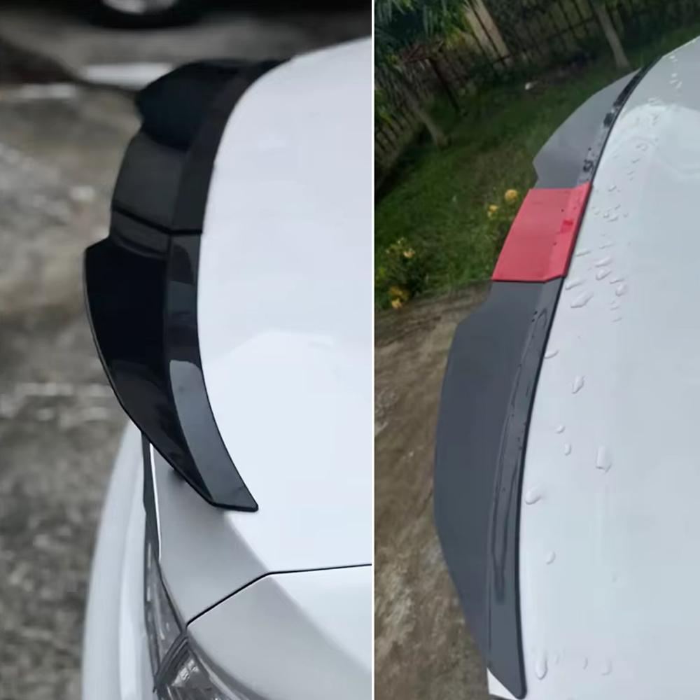 New Style Universal 3pcs Sedan Rear Trunk Tail Rear Spoiler Wing 117-127cm Adjustable DIY Refit Boot Wings Spoiler Car Accessory