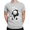 Death's Little Helpers Cat T Shirts Men Pure Cotton Casual T-Shirt Round Collar Halloween Cute Tees Short Sleeve Clothes