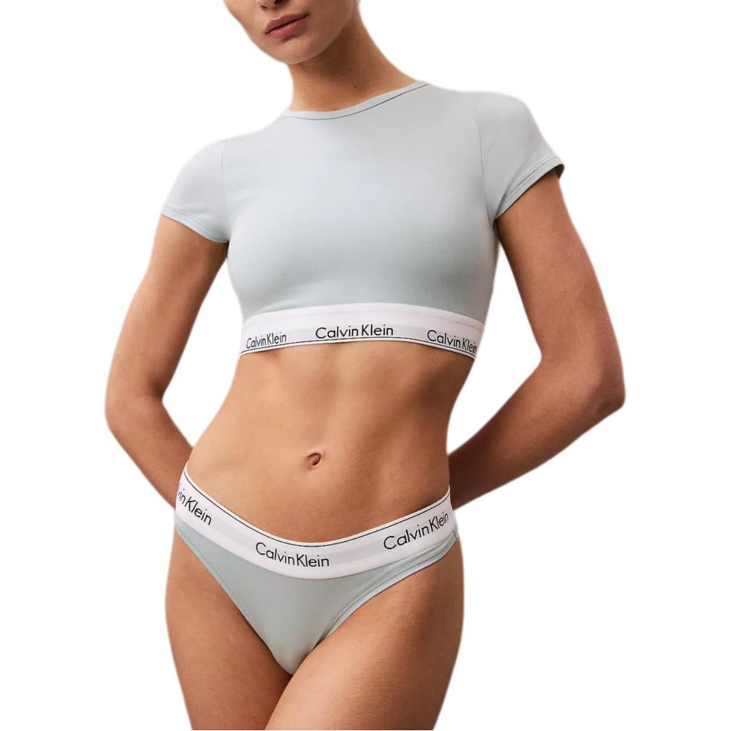 Calvin Klein Kurzer weicher Rundhals-T-Shirt-BH Damenunterwäsche QF7213-SRB