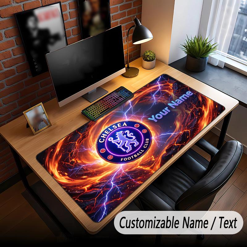Large Mouse Pad Chelsea FC Print Custom Name Text Desk Mat for Office Gaming