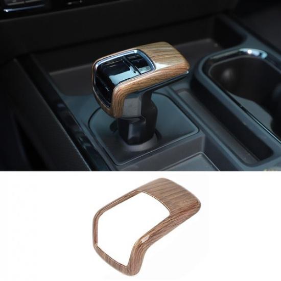 

Car Gear Shifter Head Trim Cover Shift Knob Trim For Chevrolet Silverado -24 Wood grain