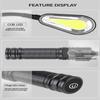 Xhp50 Mini Led Work Lights 200lm 2 Modes Zoomable Type-c Rechargeable Super Bright Flexable Bending Lamp