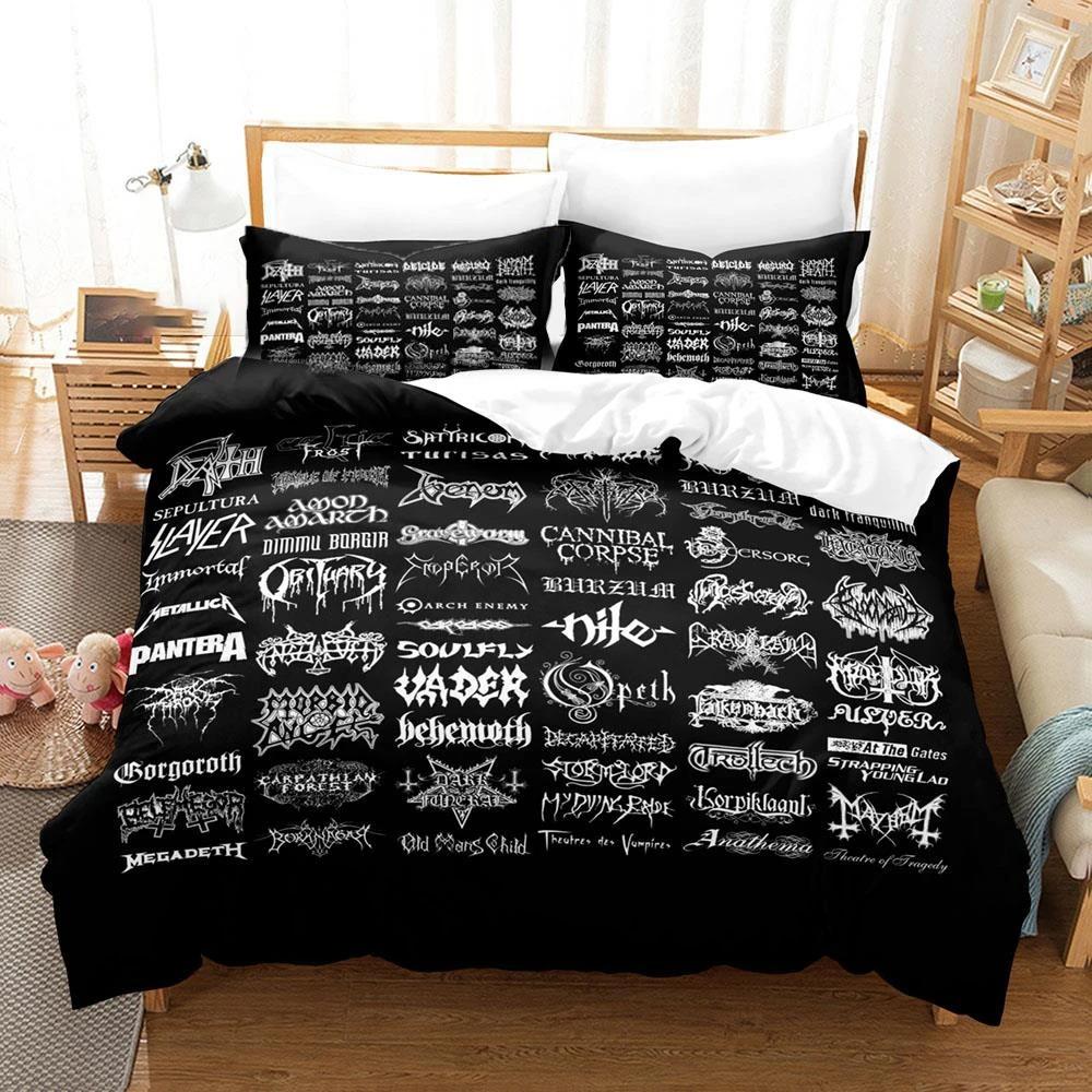3D Printed Hip Hop Burzum Bedding Set Boys Girls Twin Queen Size Duvet Cover Pillowcase Bed Kids Adult Home Textileextile