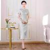 High-end silk cheongsam summer women's 1011 new daily retro new Chinese style mulberry silk dress slim fit