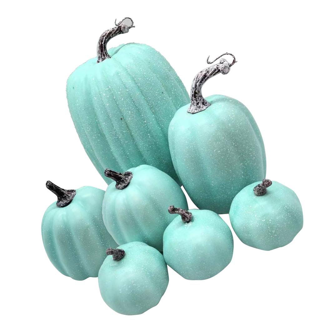 7 Pcs Artificial Pumpkin Cute Lifelike Foam Pumpkins for Autumn Holiday Decor