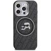Karl Lagerfeld IML Glitter Karl & Choupette Heads Logo MagSafe Case for iPhone 16 Pro Black