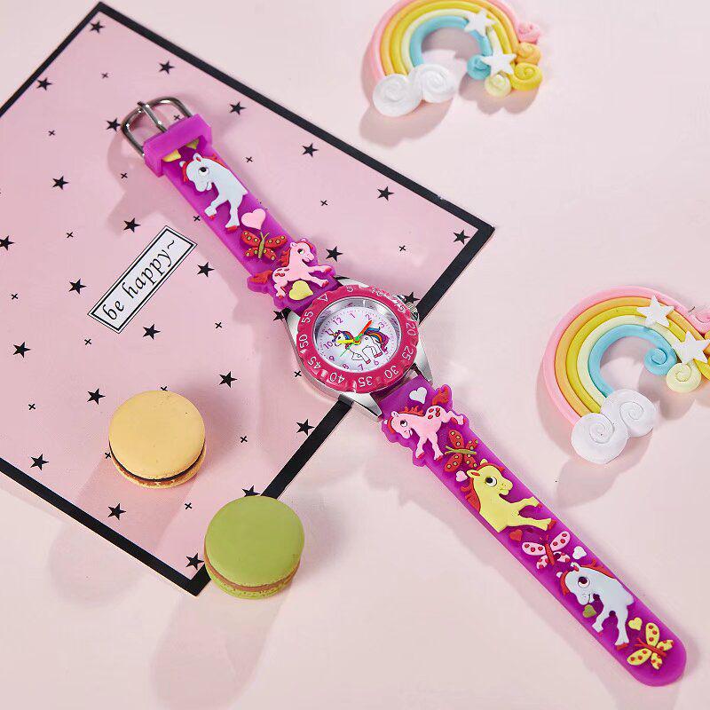 Unicorn Cartoon Children s Quartz Waterproof Watch for Primary School Boys and Girls 120