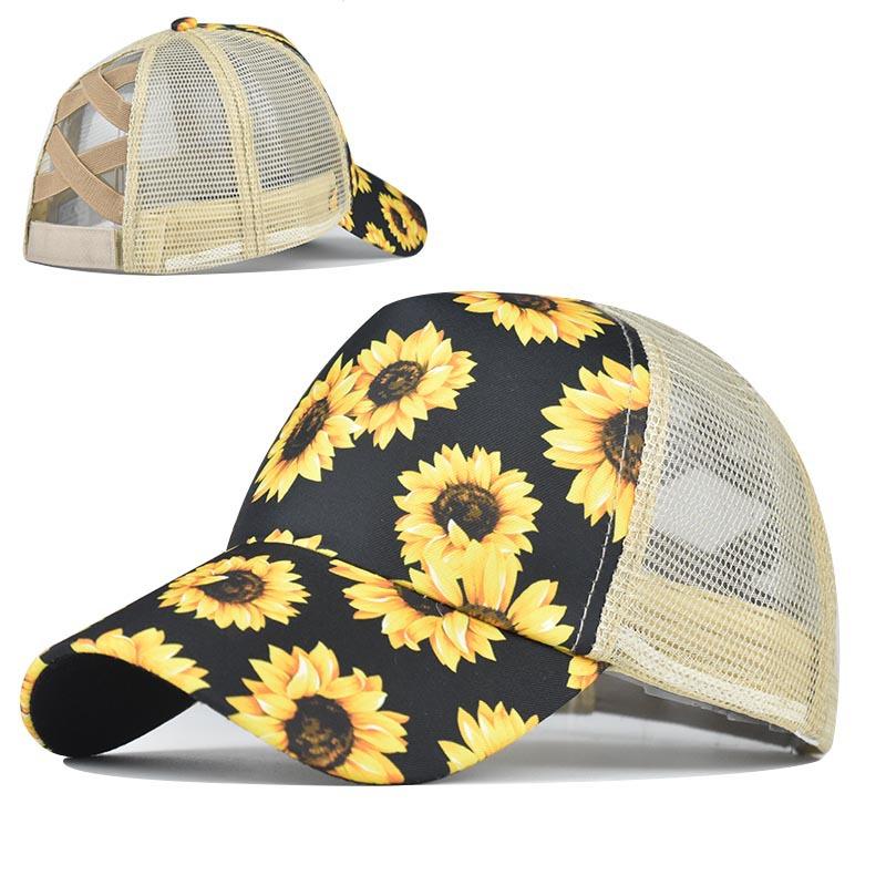 Washed cross ponytail baseball cap foreign trade hat women's summer spring and autumn old outdoor sunscreen cap solid color cap