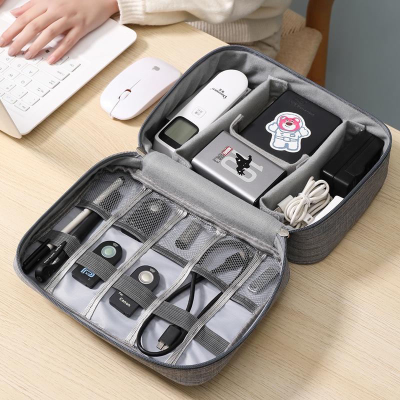 Cationic Waterproof Portable Charger & Data Cable Storage Bag