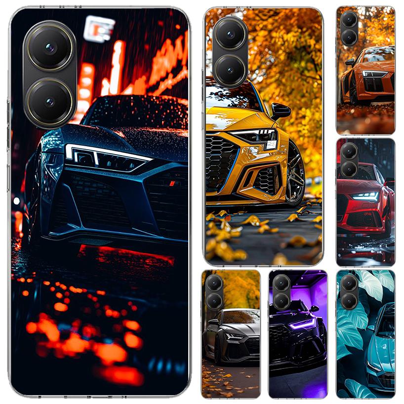 R-S 6 7 8 Sport Car Phone Case for Xiaomi Poco X5 X6 X7 Pro F7 Ultra M7 Redmi 15 15C 13 13C 12 12C 10 10A 10C 9 9A 9C 9T Shell P