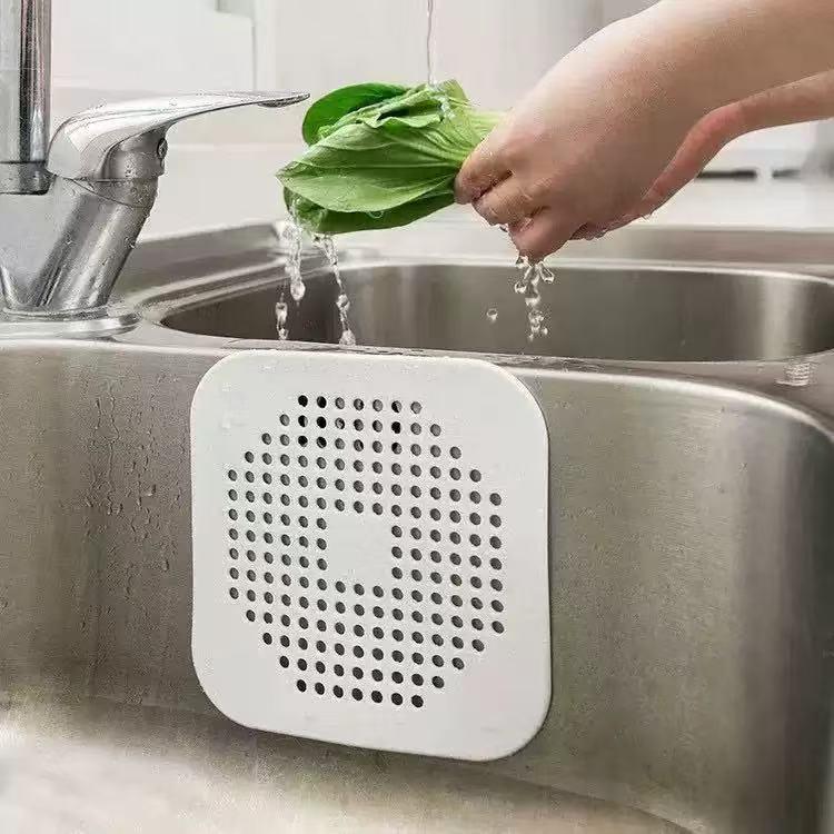 Silicone Anti-Clog Kitchen Sink Strainer & Hair Catcher with Suction Cup