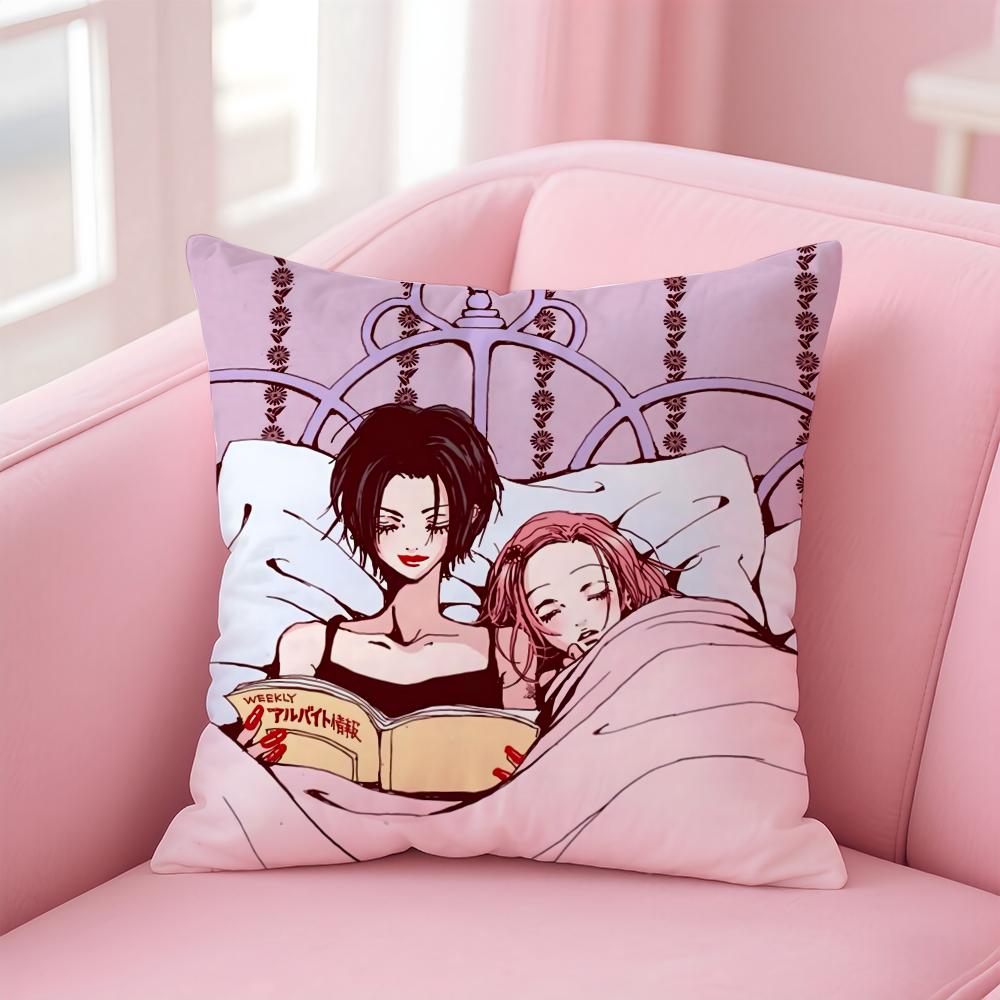 Arrival NNana Anime Cushion Cover Linen Pillowcase Cover Soft Decor for Sofa Home Room