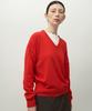 Leopeusaideuhwaiteulabel Noble V Neck Knit Raspberry Red