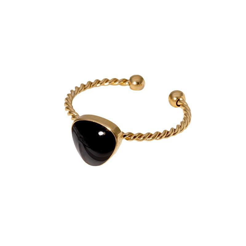 Women's Adjustable Heart-Shaped Twist Ring - Non-Fading Stainless Steel with Niche Design