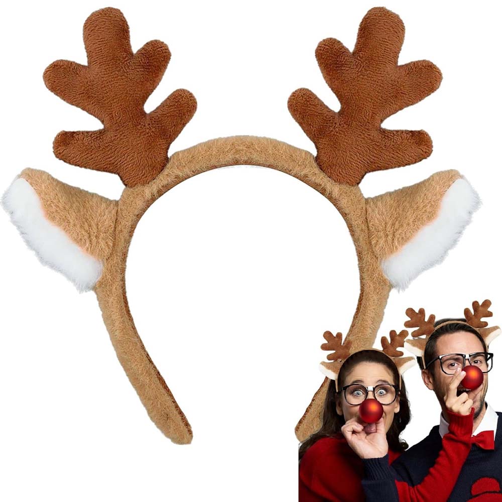 1Pc Deer Antlers Headband Reindeer Headband Xmas Halloween Women Reindeer Costume