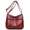 New Multi-Layer Soft Leather Women's Crossbody Bag - Fashion Splicing Shoulder Bag, Multi-functional and large capacity design