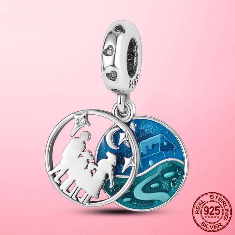 New 925 Silver Snake Coffee Cup Dog CZ Cactus Charms Beads Fit Original Women Bracelet Fine Silver Jewelry Gift